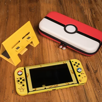 

For Nintendos Switch NS Console Slim Back Hard Split Protective Cover Cases Switch Joy con Let's go Eevee Picachu Colorful Shell