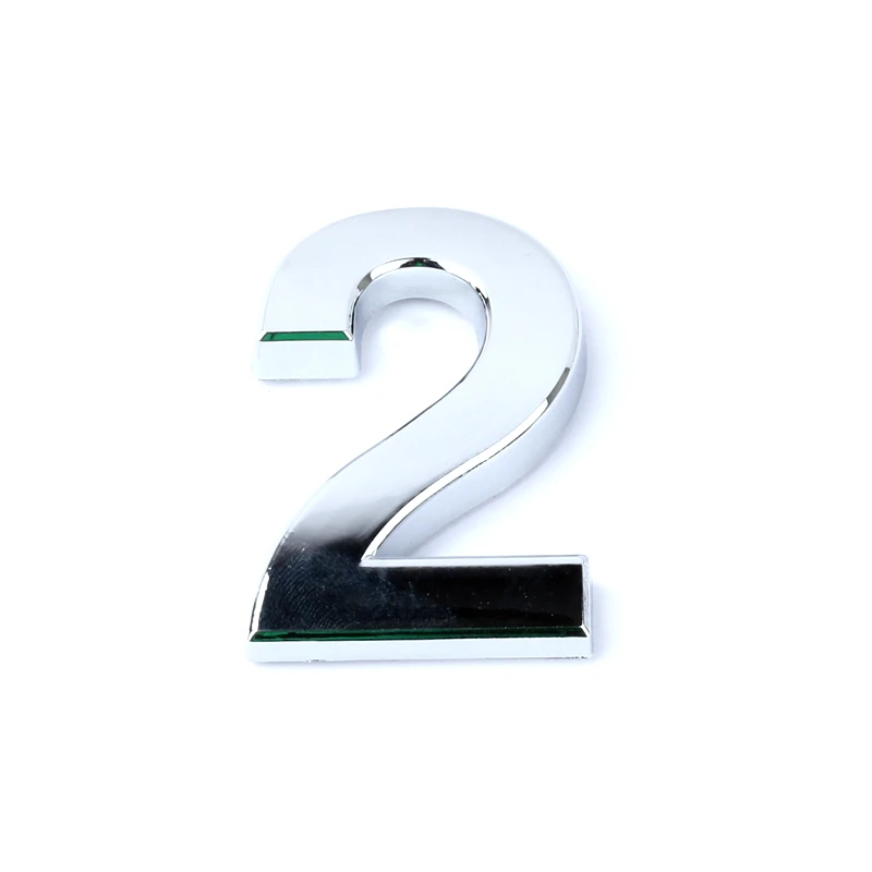 1 pc 5 cm Número de placa 0,1 de 2,3 de 4,5 de 6,7 el número de placa de plata moderna 8,9 se puede pegar el logotipo del apartamento/Hotel/coche DIY