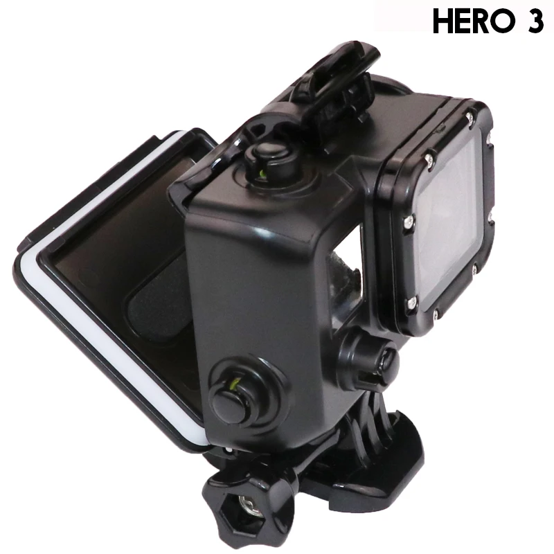 Hero 3 корпус чехол камера для подводного плавания Дайвинг Водонепроницаемый чехол для Gopro Go Pro hero 3 hero 3 черный аксессуары для экшн-камеры