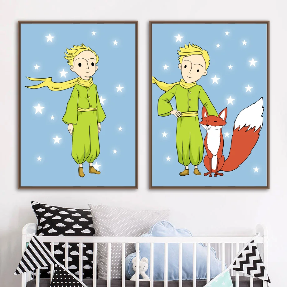 Cartoon-Little-Prince-Fox-Quotes-Wall-Art-Canvas-Painting-Nordic-Posters-And-Prints-Canvas-Art-Wall (1)