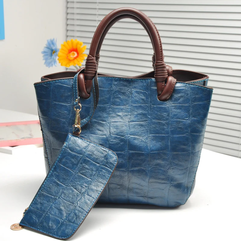 

Autumn and winter crocodile bag 2017 new handbag Korean star handbag and retro tide in autumn