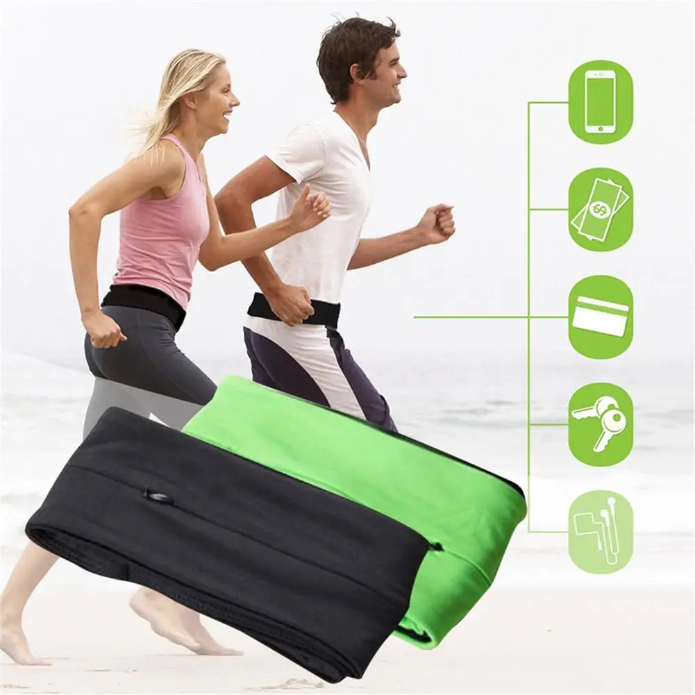 

Outdoor Mobile Phone Anti - Theft Pockets Sports Running Waist Bag Belt Yoga Close-fitting Riding Zipper Pockets Unisex Gym Bags