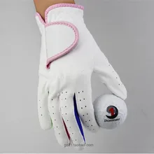 1 пара ребенок перчатки для гольфа, дышащие ткань спортивные носимых клюшки для гольфа тренировочные перчатки двойной рукой обувь мальчиков девочек 2 цвета