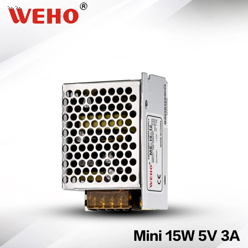 

(MS-15-5) Cooling Aluminum shell 15W Industrial power supply 5v 3a switch mode power supply