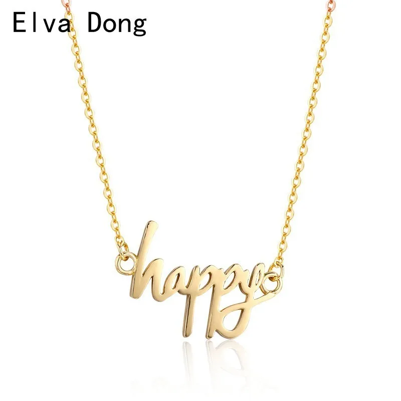 Простая Подвеска Happy Charm короткое колье чокер для женщин девушек лучших друзей