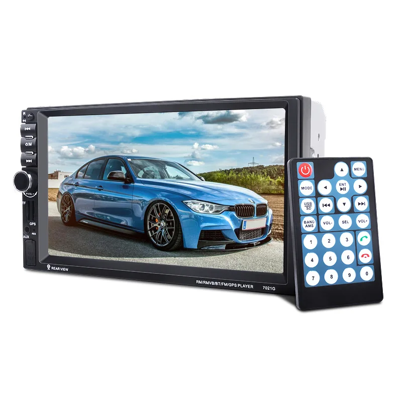 7 дюймов 7021G 2 Din Bluetooth автомобильный MP4/MP5 плеер сенсорный экран с радио GPS SD USB