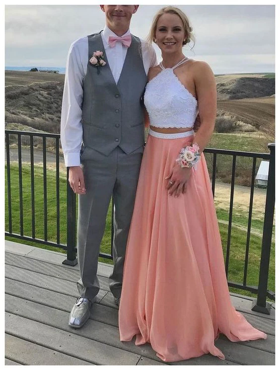 two piece skirt and top prom