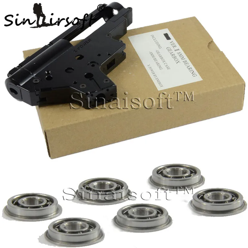 

Sinairsoft Energy 8mm Fast In Spring Enhanced Bearing Ver2 QD Quick Release Gearbox for Airsoft M4 / MP5 AEG