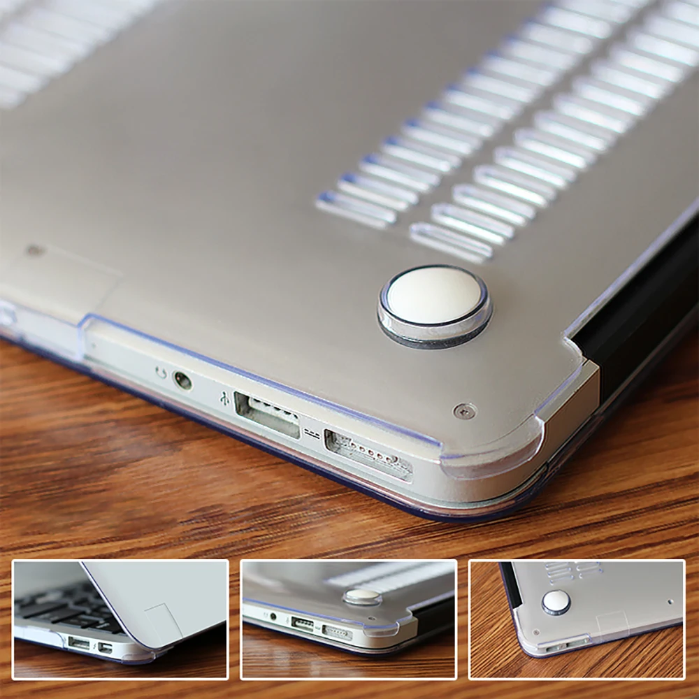 Cristal Casca Dura Case do Portátil para Macbook ar Pro Retina 12 13 15 13.3 13.6 ar 2023 m2 Barra de Toque para Macbook Pro 13 Case A2338 - Imagem 2