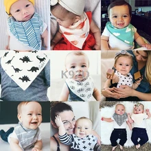 Для маленьких детей Детская отрыжка слюнявчик Полотенца дриблинг Треугольники бандана слюни нагрудники 4 шт./компл. N03