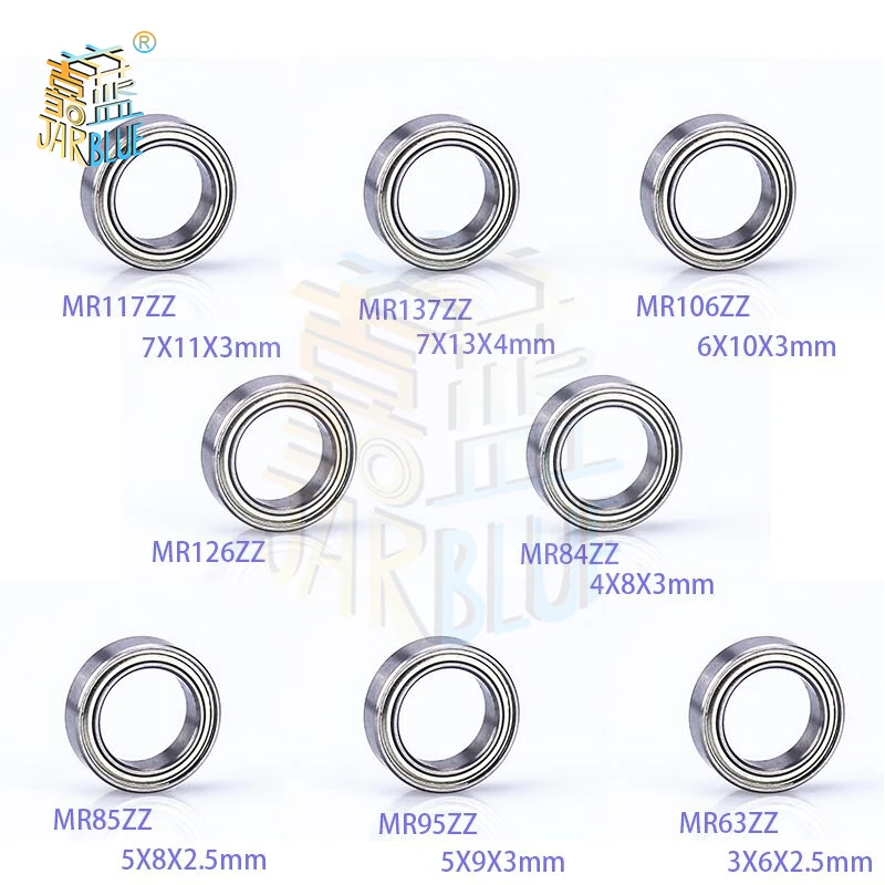 5 unids/lote rodamiento rígido de bolas Mr117zz Mr137zz Mr106zz Mr126zz Mr84zz Mr85zz Mr95zz Mr63zz miniatura rodamientos 7*11*3mm