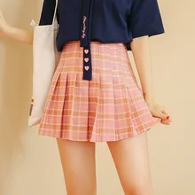 Женские юбки Япония панк Kawaii Ulzzang Женская Студенческая плиссированная Повседневная клетчатая юбка Женская Корейская Harajuku одежда для женщин