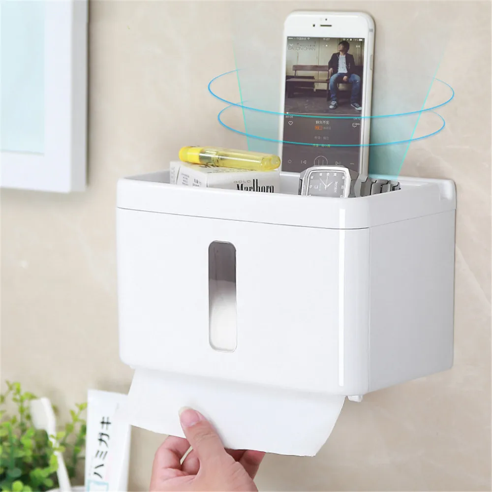 

Simple bathroom accessories toilet paper holder white lavatory closestool toilet Paper Dispenser tissue box