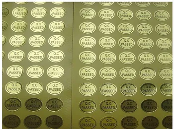 

2000 PCS 13X10mm QC PASSed gol color Sticker Adhesive Label