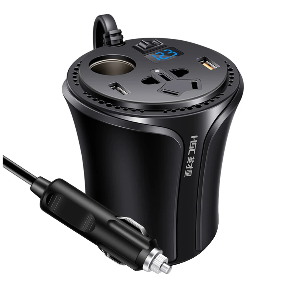 

CARGOOL Car Power Inverter DC 12V 220V AC Auto Converter Adapter with Cigarette Lighter Dual USB Ports