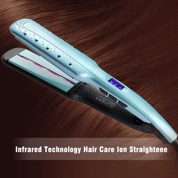 

Ceramic 2 inch Hair Straightener Professional LCD Display Flat Iron Negative Ions Infrared Straightening Iron Styling Tool