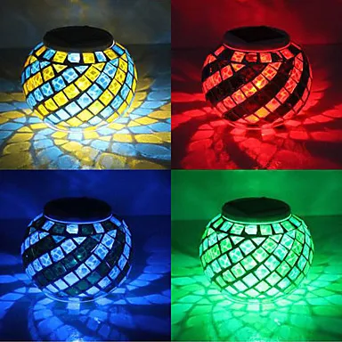Mosaik Glas Solar Led Garten Licht Solar Tischleuchte Lampe Nachtlicht Freies Verschiffen Solar Led Garden Light Garden Lightled Garden Light Aliexpress