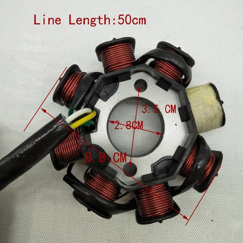 A26 Мотоцикл Магнето генератор двигателя статор зарядная катушка Запчасти для GY6-900 8 Катушка МАГНЕТО СТАТОР ATV статор катушка