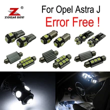 15x di Licenza di illuminazione della targa + Decoder + LED Interno della cupola Luci Kit per Vauxhall Opel per Astra J OPC GTC Sports Tourer (09-15)