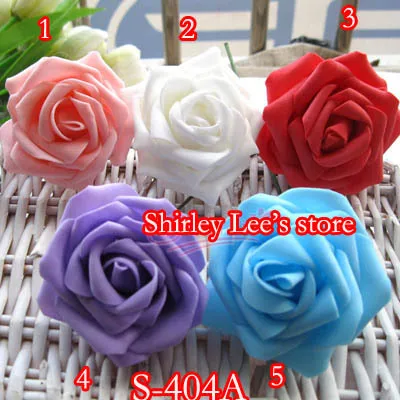 

500pcs X Single Foam Rose Stem (7*6cm) In 5 Different Colors,Favour Box Decor. Wedding Flowers .