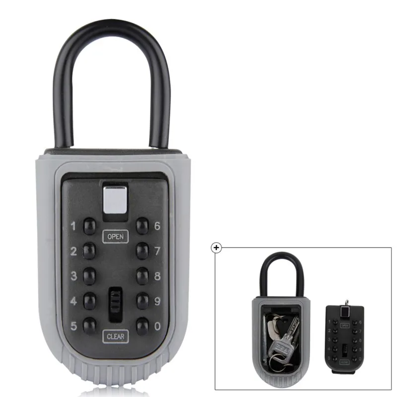 Ключ коробка для хранения Организатор цинковый сплав безопасность блокировка дверей 10-значный Комбинации пароль Установка замка с