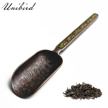 

Unibird Chinese Copper Tea Spoons Scoop Chooser Holder Kongfu Tea Accessories Tools Teaware Kitchen Coffee Tableware