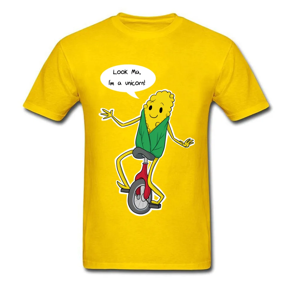 Look Ma Im a Unicorn T-shirts Company Short Sleeve Street 100% Cotton Fabric Round Neck Mens Tops T Shirt Summer Tshirts Fall Look Ma Im a Unicorn yellow