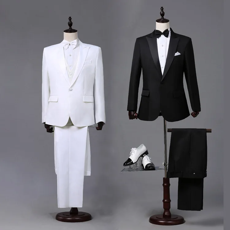 black and white formal suit