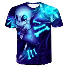 ¡Novedad de 2019! Camiseta unisex con estampado 3D Undertale Sans, camiseta de moda para hombre, camisetas harajuku