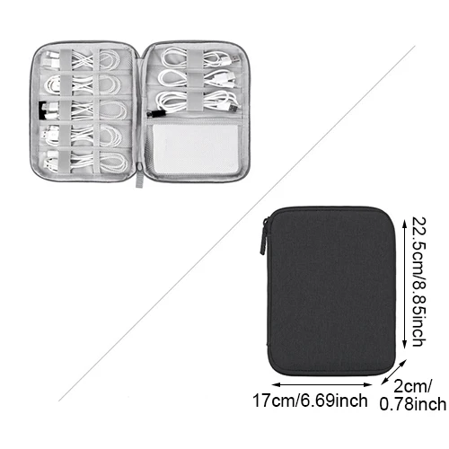 Дорожные цифровые сумки водонепроницаемый кабель Чехол для наушников USB зарядное устройство чехол для путешествий электронный гаджет упаковка Органайзер аксессуары Поставка - Цвет: Black Single Layer