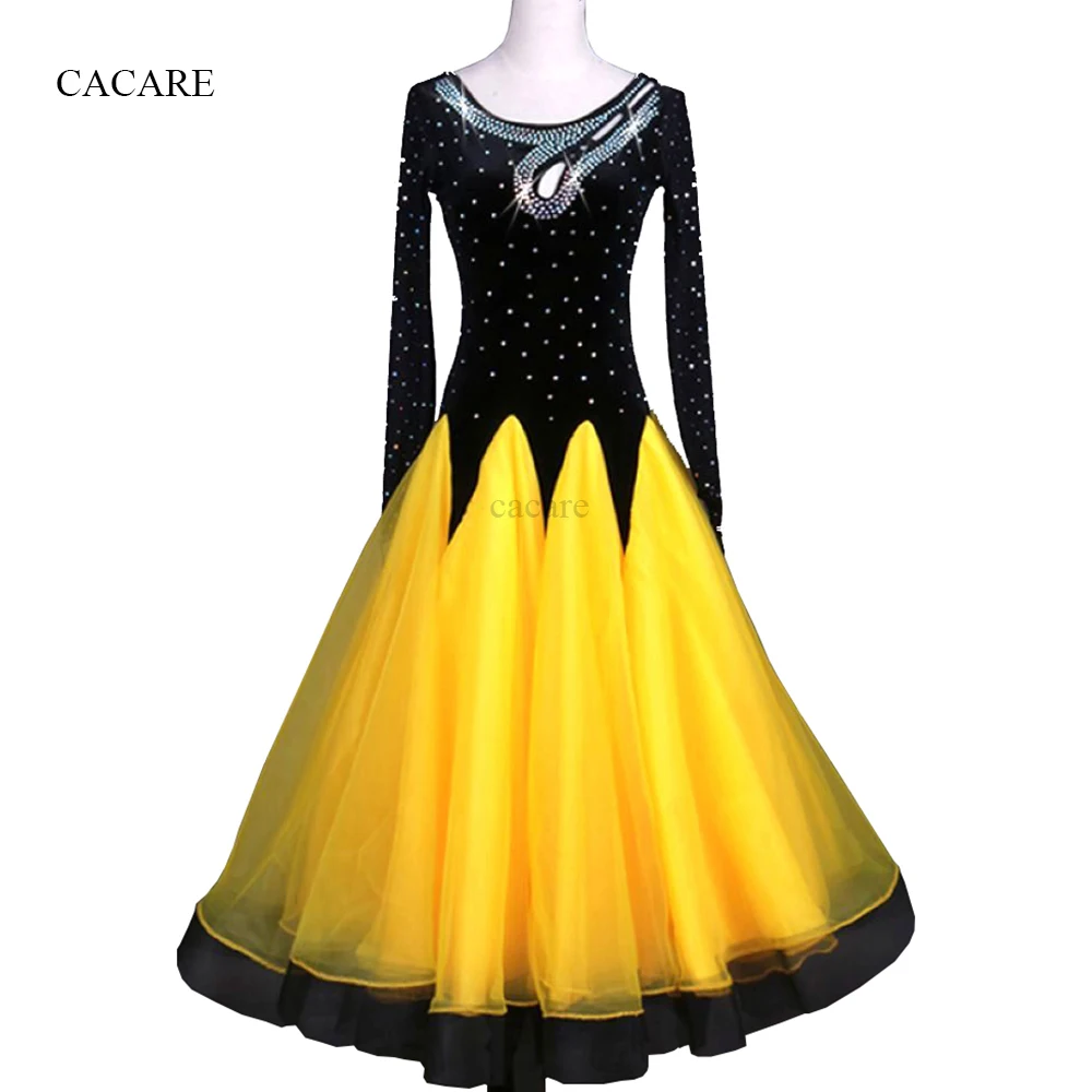 

CACARE Ballroom Dance Formal Dresses Long Woman Clothing Female Standard Dance Wear Costume Waltz Dress Modern D0235 Customize