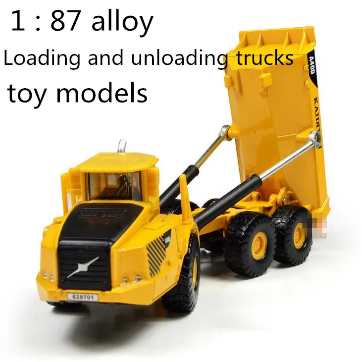 

Free shipping ! 1 : 87 alloy slide car toy models construction vehicles ,Loading and unloading trucks,Children's favorite