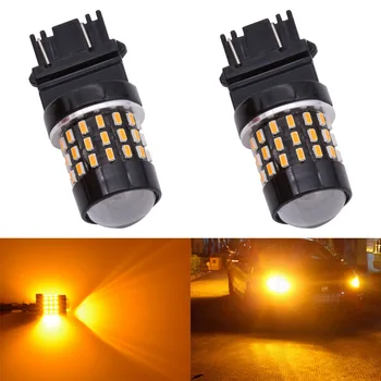 

2pc T25 3157 P27/7W Led Car Light Super Bright Led Bulb Light For Replacement of Stop/Brake Light DRL REverse Light Orange/Red