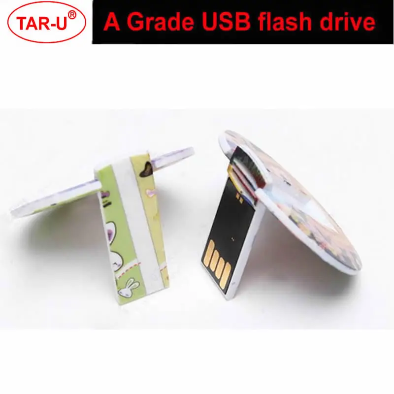 16gb 8gb 4gb 2gb 1gb круглый кредитной карты usb flash водитель с полноцветной печати и логотип бесплатно dhl