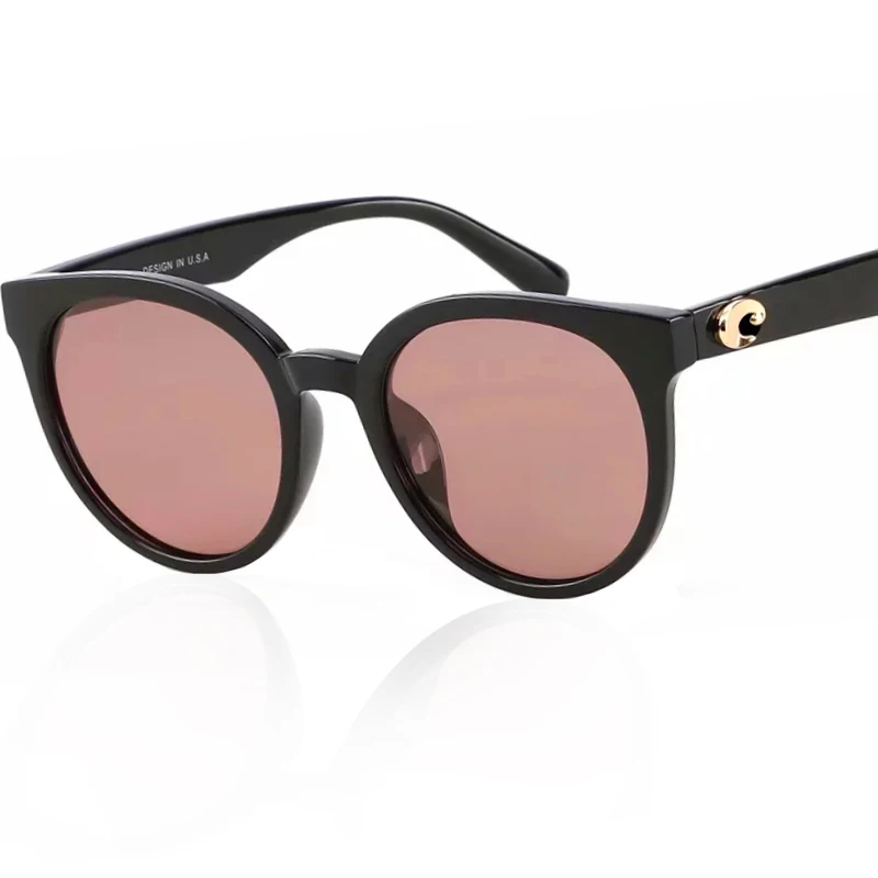 Brand Design Cat eye Sunglasses Women Round Polarized Sun Glasses Female Vintage TAC Lens Cateye Shades Glasses Feminino Oculos