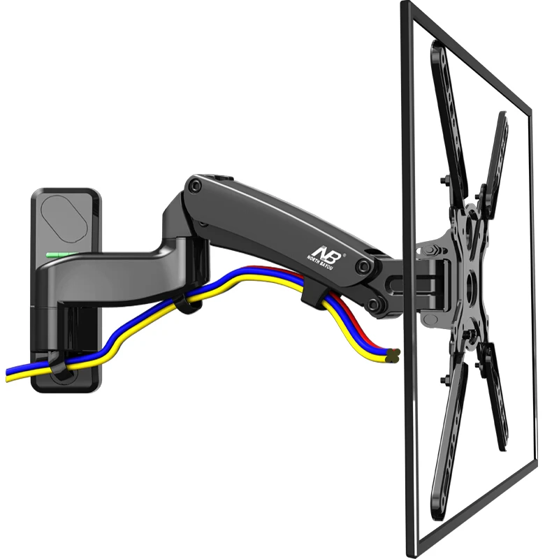 Nb F500テレビウォールマウント50 60インチ液晶モニターホルダーガス春送料リフティングスイベル伸縮スタンドロングアームテレビハングブラケット Tv Wall Mount Lcd Monitor Holderwall Mount Aliexpress