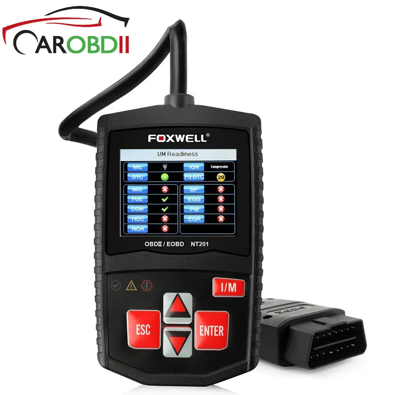 

NT201 Foxwell OBD2 Scanner Automotive Engine Code Reader Turn Off MIL OBD 2 Car Auto Scan Diagnostic Tool Better than ELM327