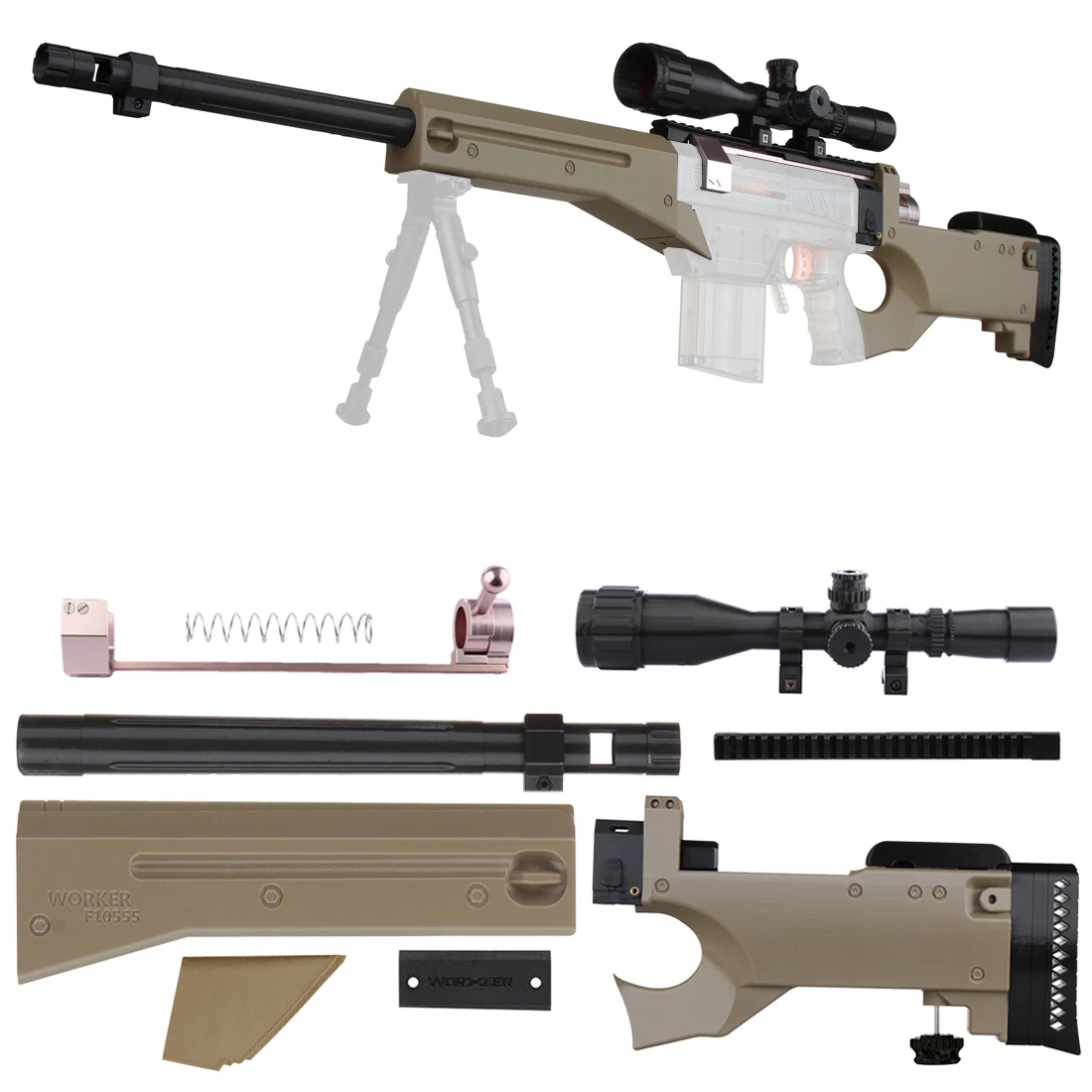 

Worker f10555 No.189 L96 FOR AWP Prediction B Type Modeling Modified Toy Guns DIY Set