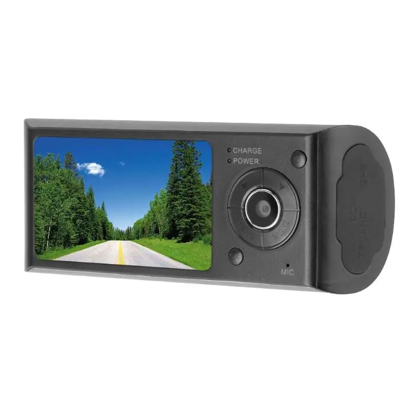 Двойной объектив 2.7in lcd HD Авто DVR камера gps регистратор g-сенсор видеорегистратор dvr/dash камера Автомобильная электроника Новинка