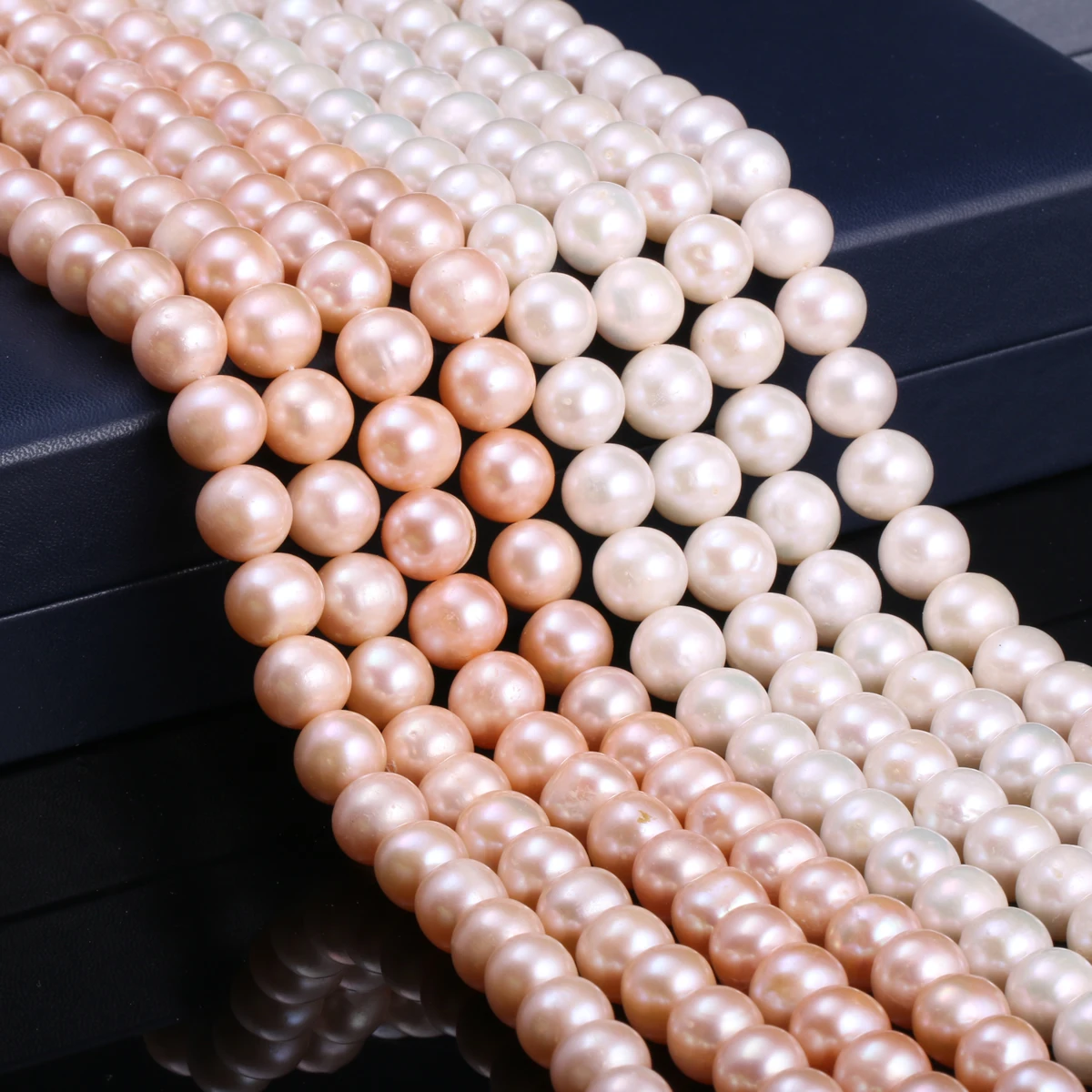 

Natural Freshwater Cultured Pearls Beads Round 100% Natural Pearls for Jewelry Making Necklace Bracelet 15 Inches Size 11-12mm