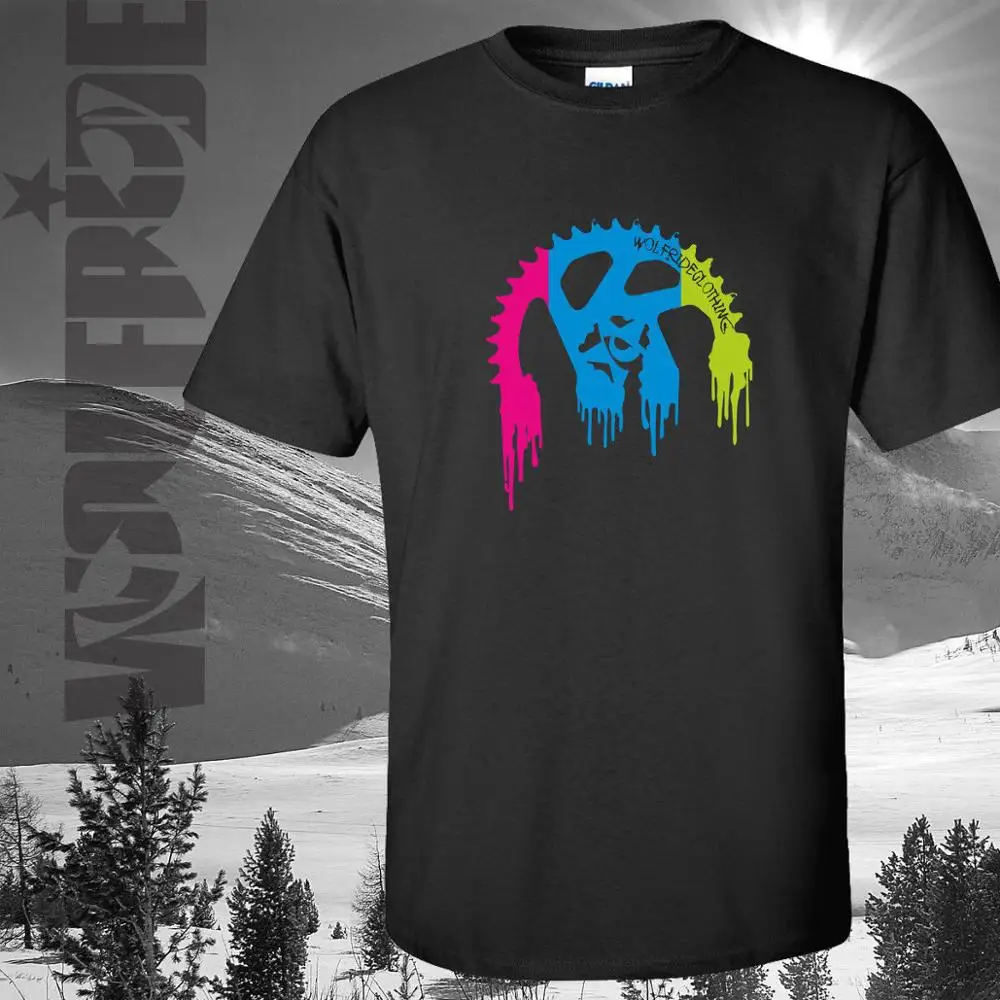 

Wolfride Chainring Bike T-Shirt, Cycling, Mountain Bike, Mtb, Bicycle Uk Brand Good Quality Cotton Men T Shirt