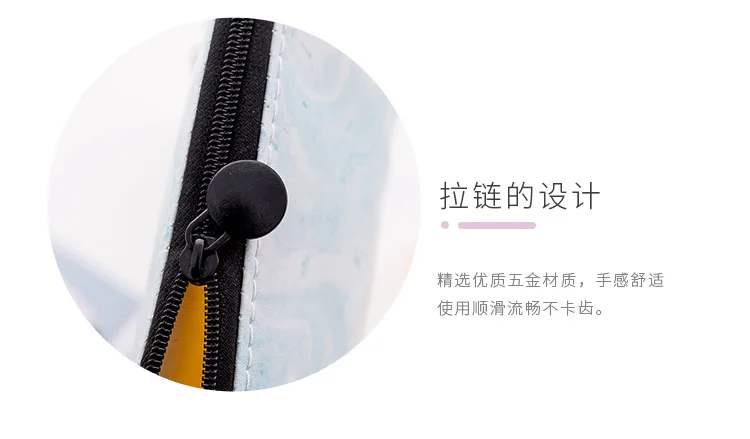 Кожаный пенал Kawaii школьные принадлежности освежающий Мрамор шаблон ручка мешок офис школы инструменты