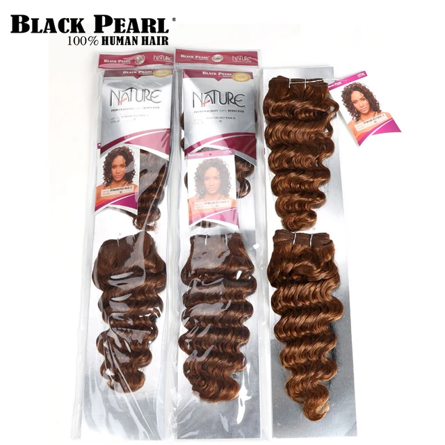 Special Offers Black Pearl Pre-Colored Medium Brown Deep Wave Brazilian Hair Weave Bundles 30# Remy Human Hair Extensions 50g/pc Hair weft