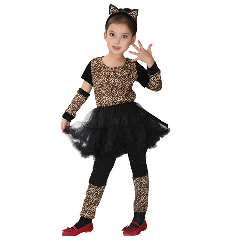 Deguisement De Cosplay Pour Filles Deguisement Animal Leopard Anime Fete Cadeau De Noel Pour Enfants Costume De Spectacle Sur Scene Chat Chat Aliexpress