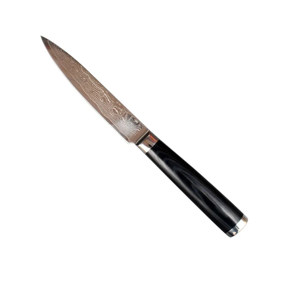 5 дюймов Универсальный нож японский VG10 дамасский кухонный нож многоцелевой универсальный нож Микарта ручка