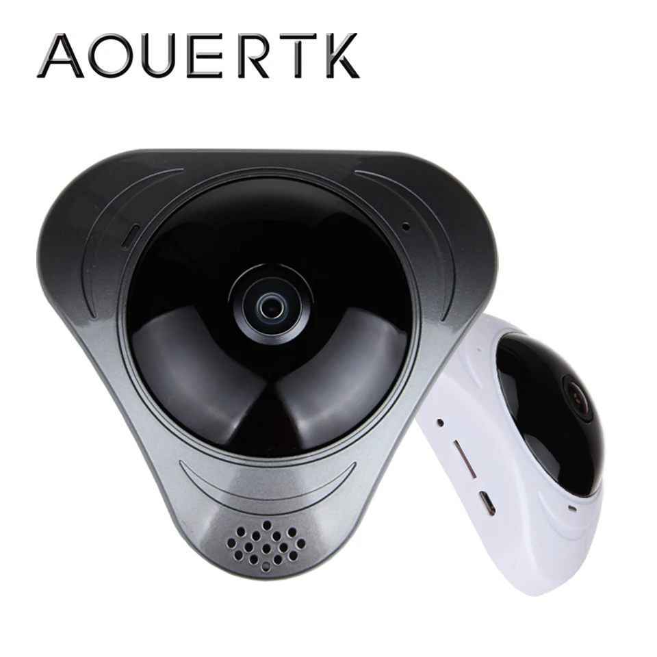 AOUERTK 360 градусов камера 960P Двусторонняя аудио слот для sd карты WiFi полный обзор