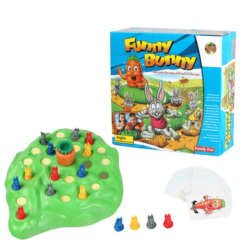 

Funny Bunny Rabbit Children Board Trap Game Rabbit Checkers Parent-child Interaction Family Game for Kids Toddler Toy190
