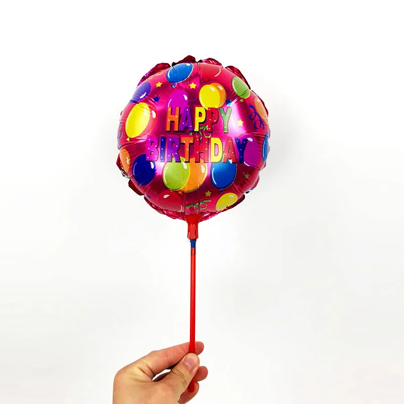 

NEW 20pcs/lot clapper balloon 8.5inch happy birthday ballon with stick for birthday party decoration kids inflatable air globos
