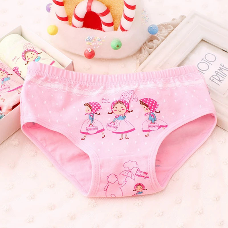 

Children's Underwear Girls Adults Pure Cotton Quartet Flat Angle Lovely Little Red Hat Student Baby Flat Angle briefs knickers