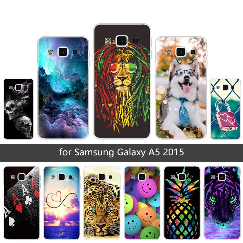 Защитный чехол для Samsung Galaxy A500 тонкий прозрачный ТПУ мобильного телефона A5 2015